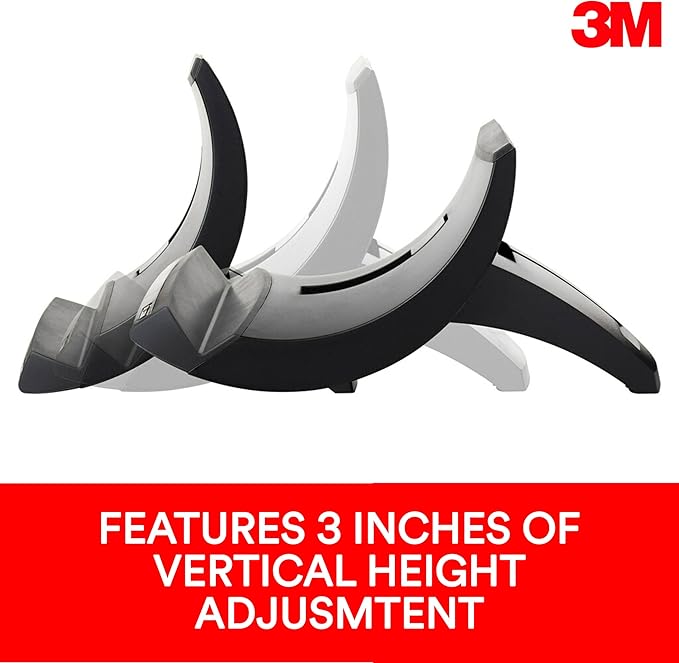 3M Vertical Notebook Computer Riser With Cable Management, 9" X 12" X 6.5" To 9.5", Black/charcoal Gray, Supports 20 Lbs