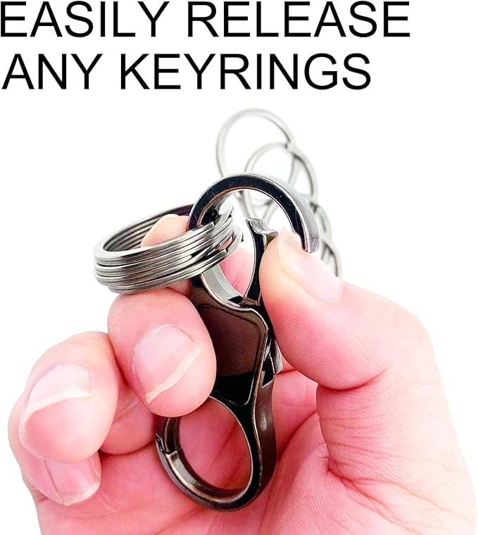 Key Organizer, Key Chain With 8 Key Rings, Key Holder, Key Chains Rings, Quick Release Keychain, Heavy Duty Car Keychains Organizer