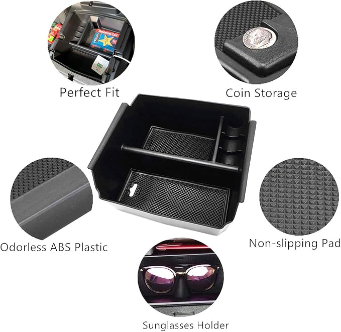 JOJOMARK Compatible with Jeep Wrangler JK and JKU Accessories 2011-2018 Center Console Tray Organizer(Console tray)