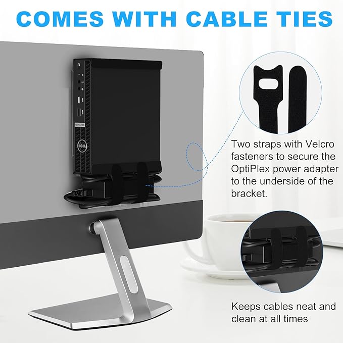 Mini PC Mount for Dell OptiPlex Micro Form Factor Case, Wall VESA and Under Desk Mount Fits DELL Micro PRO,Plus MFF QCM1250,3040,3046,3050,3060,3070,3080,5050,5060,5070,7040,7050,7060, 7070 and More