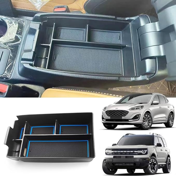 Center Console Storage Tray For Ford Escape 2020-2026/ For Bronco Sport 2021-2026 Interior Accessories Armrest Storage Box Secondary Insert Organizer Tray Accessories