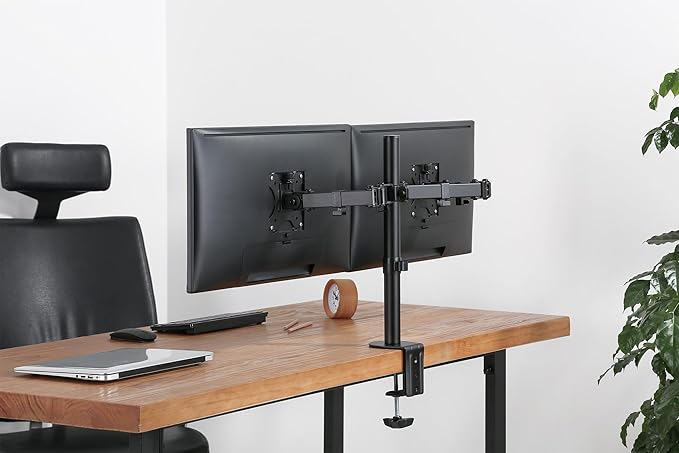 Manhattan Universal Dual Monitor Mount with Double-Link Swing Arms