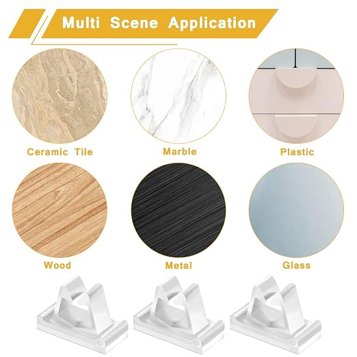 M Cable Clips Nylon White, Strong Adhesive Wire Rope Clamp Vertical Cable Management Phone Charging Cord Organizer for Desk Car Dash Cam - 50 Pcs by Xuuza