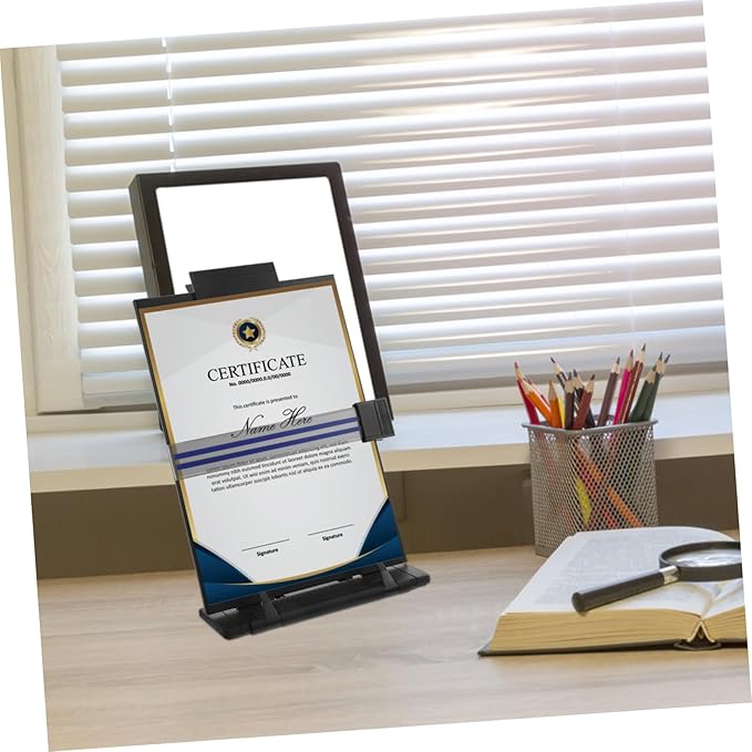OSALADI Adjustable Desktop Document Holder Multi Functional Clip Stand for Books Magazines and Documents for Reading and Typing with Adjustable Angles
