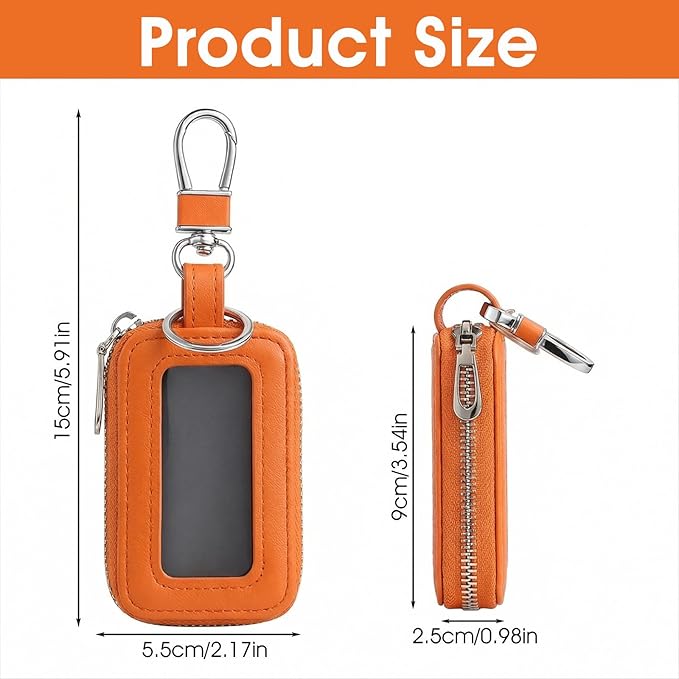 Premium Car Key Fob Case Leather Car Smart Key Fob Holder Keys Fobs Protector Universal CarKeys Holder (YB)