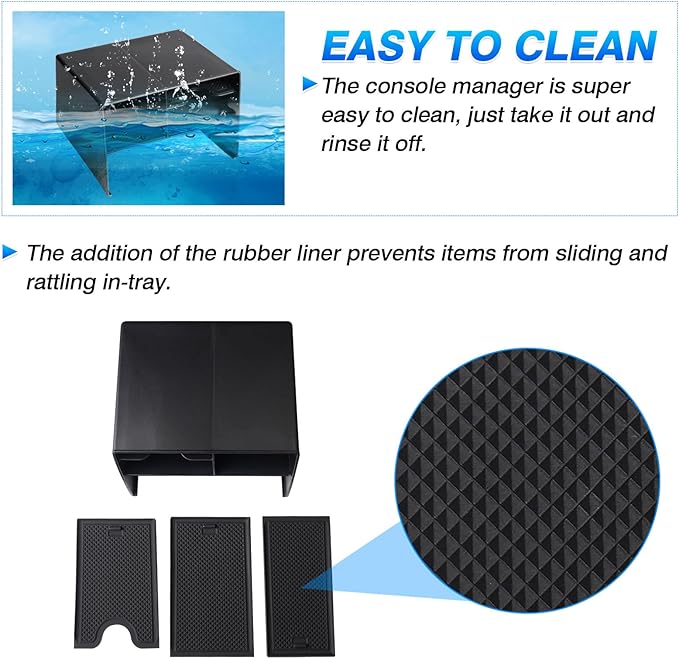 Autorder Center Console Organizer for Toyota Corolla Cross 2022 2023 2024 2025 Without Wireless Charger Accessories Armrest Storage Box Secondary Insert Tray Black(Not for Corolla)