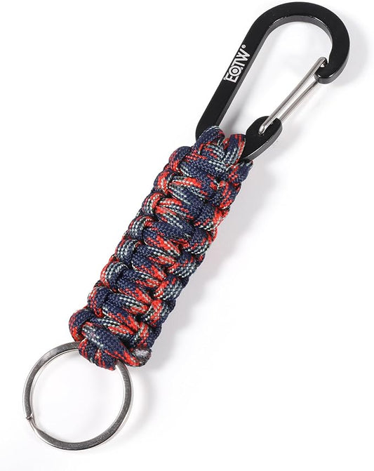EOTW Carabiner Keychain,Paracord Keychain Small Aluminum Clip D Ring for Camping, Hiking, Fishing, Or As A Key Organizer