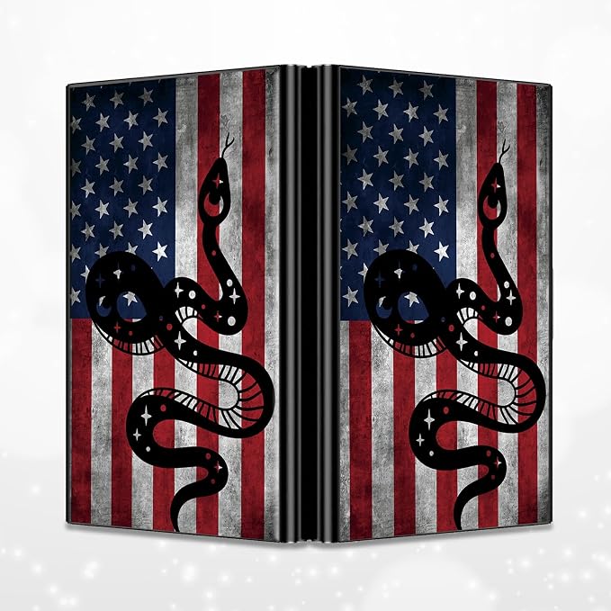 Slim Credit Card Holder, Snake Flag RFID Blocking Metal Wallet for Men & Women, Aluminum Minimalist Hard Case Pocket-Sized Business Cards Organizer (Fits Up to 10 Cards)