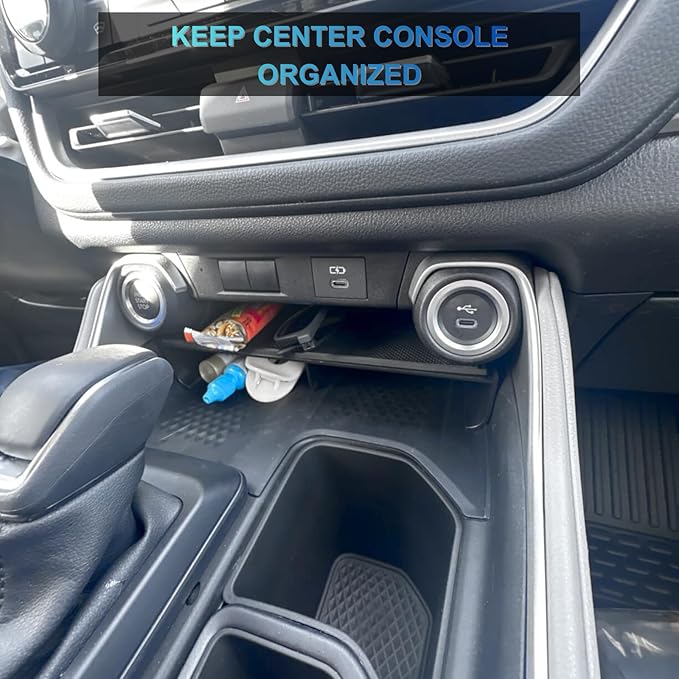 2Pcs Center Console Accessories for Toyota 2026 2025 2024 Grand Highlander Console Organizer Storage & Wireless Charging Anti-Slip Mat Protector Interior