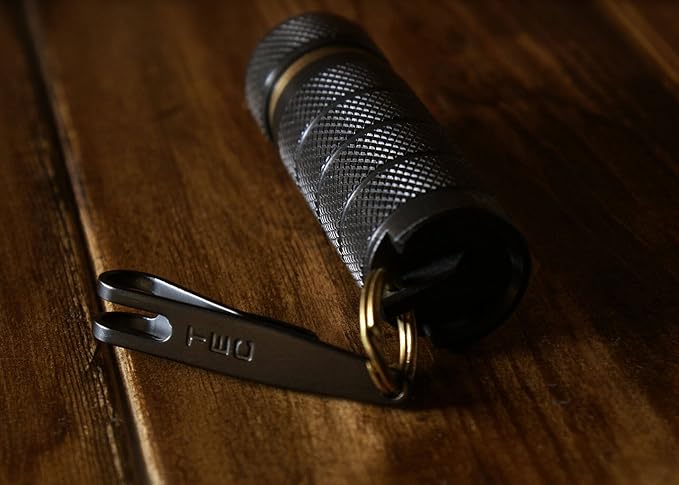 TEC Accessories - P-7 Suspension Clip - Stainless Spring Steel, Black Diamond Finish - Everyday Carry - Keychain Accessory