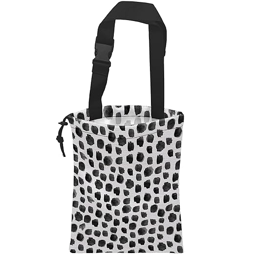 Car Trash Bag Hanging Black Dots Car Trash Can Waterproof Garbage Bag Hanging for Car Back Seat