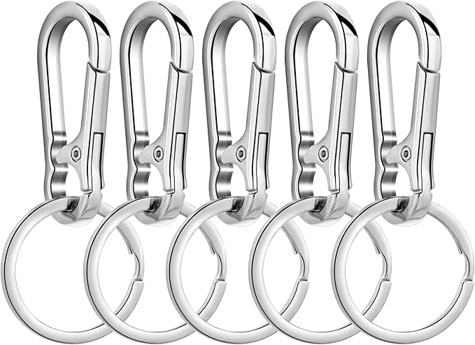 Wikavanli Metal Keychains Keyring Key Chain Ring Clip Holder Organizer for Home Car Keys Key Finder Women Men