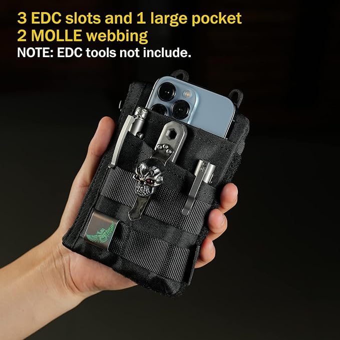 VIPERADE VE16 EDC Pouch, EDC Organizer for Men - Pocket Organizer Multitool Pouch Wallet for EDC Gears