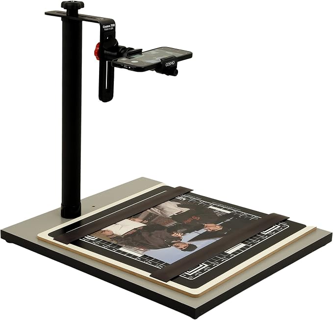 Cosmo Mini 700 Copy Stand, a Stand for Your Smartphone to Digitize Large Pictures, Documents, Chef Plates Meals (Online Food Vendors) and 3D Objects with a Large Floating Mag. Board, Made in USA