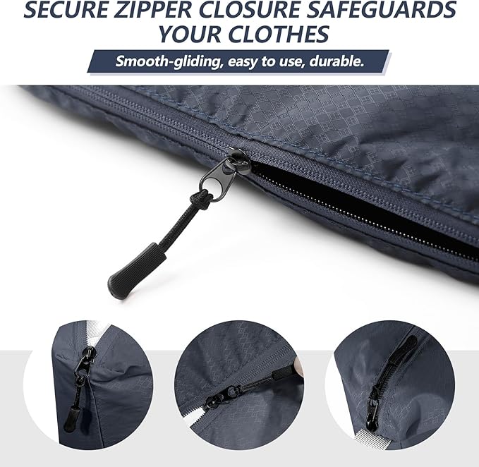 MissBoy Travel Laundry Bag with Zipper, Odor-Isolating & Splash-proof Dirty Clothes Organizer for Suitcase, Lightweight Foldable Wet Dry Bag for Gym, Camping, and Swimming