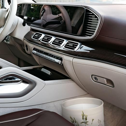 Small Car Trash Can, Mushroom Plants Design Hanging Foldable Car Trash Bag, Waterproof Leakproof Garbage Bin, Car Interior Organizer Accessories