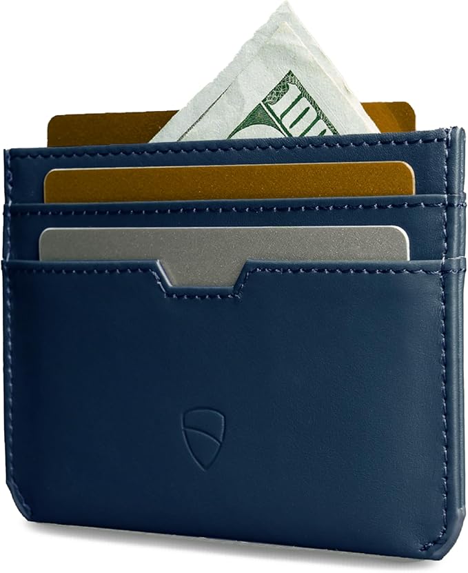 Vaultskin MOORGATE Slim Card Holder – Minimalist Leather Wallet with RFID Blocking, Front Pocket Credit Card Case for Men & Women