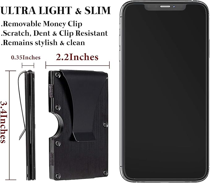 Carbon Fiber RFID Engraved Wallets for Men from Wife with Money Clip Personalized Slim Minimalist Card Holder Gifts for Men Husband Boyfriend Gifts for Birthday, Anniversary, Wedding, Valentine's Day