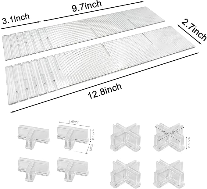 8pcs Adjustable Drawer Dividers Organizer|Expandable Drawer Organizers for Clothes, Kitchen Utensils&Tools, Customizable Drawer Dividers for Drawers|Separadores de Cajones for Storage&Organization