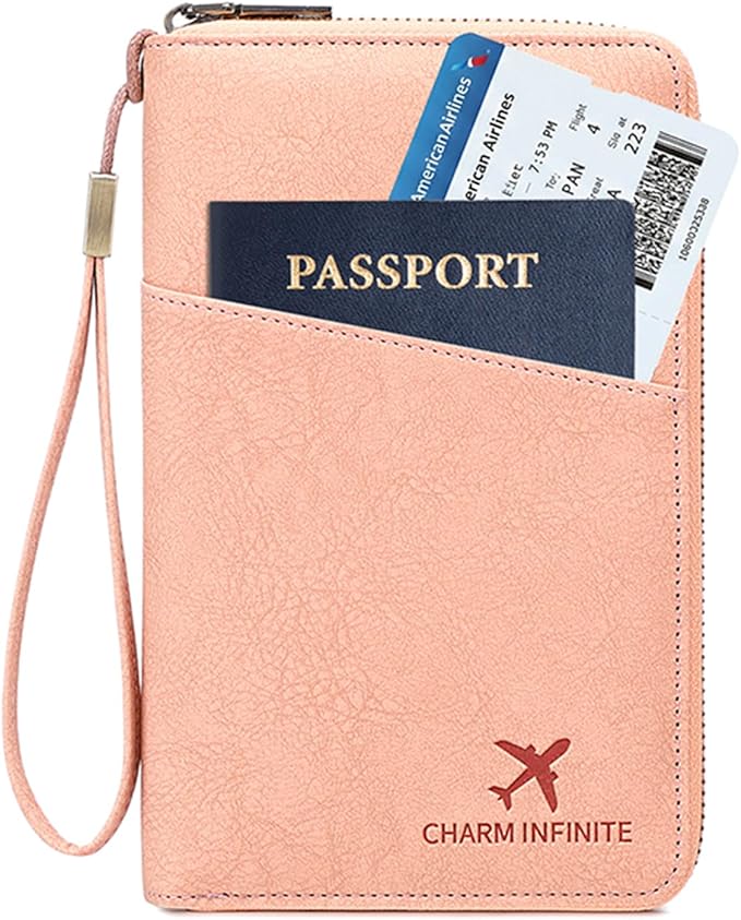Family Passport Holder for Travel Women and Men RFID Passport Holder with Card Slots Holder Passport Case Passport cover Passport Wallet Travel Essentials and Accessories