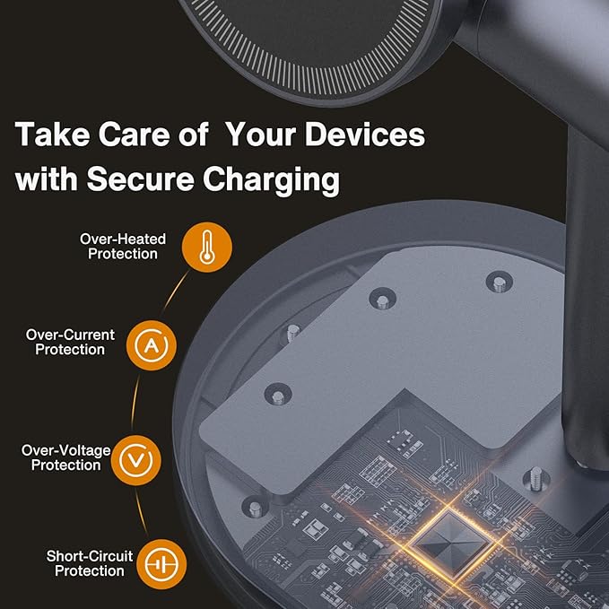 iVANKY 4 in 1 Qi2 Certified Wireless Charger Stand for iPhone 17e, Night Light for MagSafe Charging Station, 25W Charge for iPhone 17/16/15/14/13 Plus/Pro/Max,Apple iWatch, Airpods (with 33W Adapter)