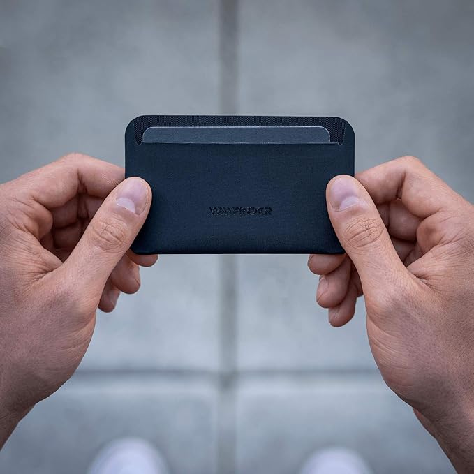 WAYFINDER - Flux - Minimalist Slim Front Pocket Card Holder Wallet For Men - Black