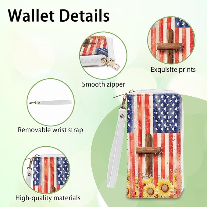 Christian Gifts Womens Wallet - Small Slim PU Leather Wallet for Women with Zipper Coin Purse, Credit Card Holder Wallets, Wristlet Wallets for Female Ladies Girls Wife (Pastor Church Gift)