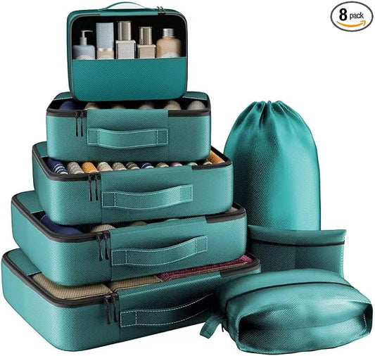 8 Set Packing Cubes for Travel,Luggage Organizers for Travel Accessories