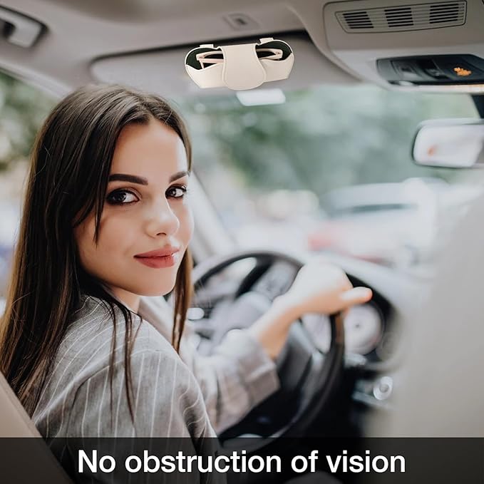 KINIVA Sunglass Clip & Holder, Magnetic Glasses Case for Car Organizer