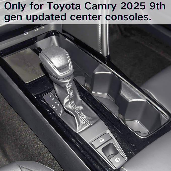 Wireless Charging Mat and Cup Holder Insert Compatible with 2025 2026 Toyota Camry, Center Console Liner Anti-Slip Protective Pad Drink Holder Cover for 9th Gen Camry Accessories