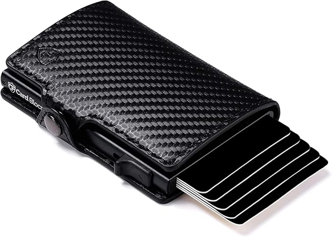 Conceal Plus Pop Up Wallet for Men – RFID Blocking Slim Metal Card Holder Wallet, Automatic Pop-Up Card Ejector, Minimalist Front Pocket Wallet, Holds Up to 10 Cards + Cash