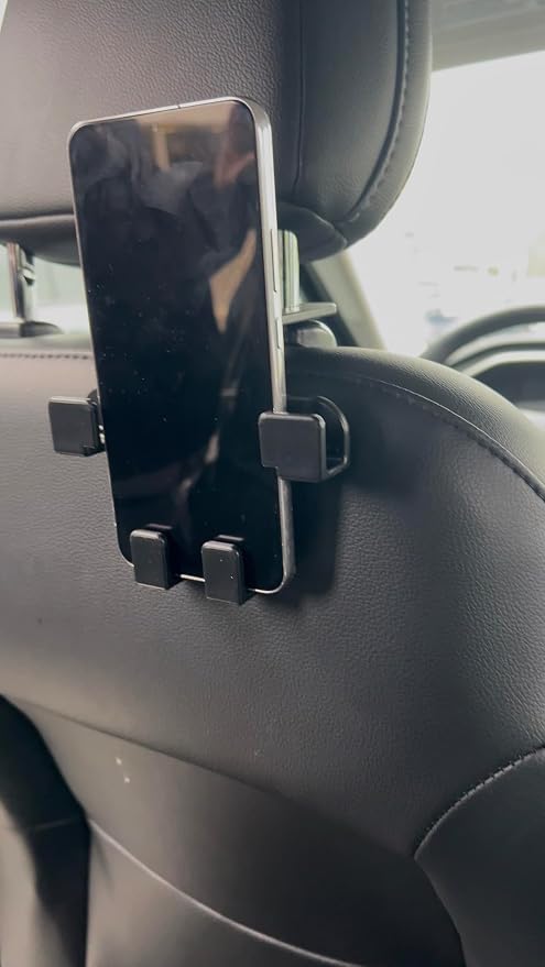 Foldable Car Seat Headrest Hooks 2-Pack – Hidden Design 360° Rotating Organizer for Bags, Groceries & Purses – Heavy Duty ABS Car Back Seat Hanger