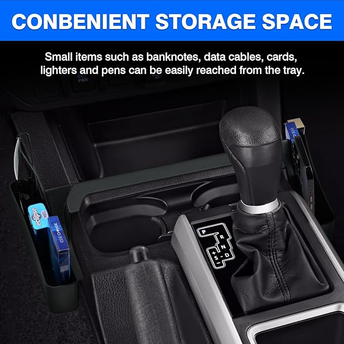 Autorder Gear Shift Organizer for 2016-2020 2021 2022 2023 Toyota Tacoma Accessories Center Console Organizer Gear Shift Organizer Insert Tray with Anti-Slip Mat