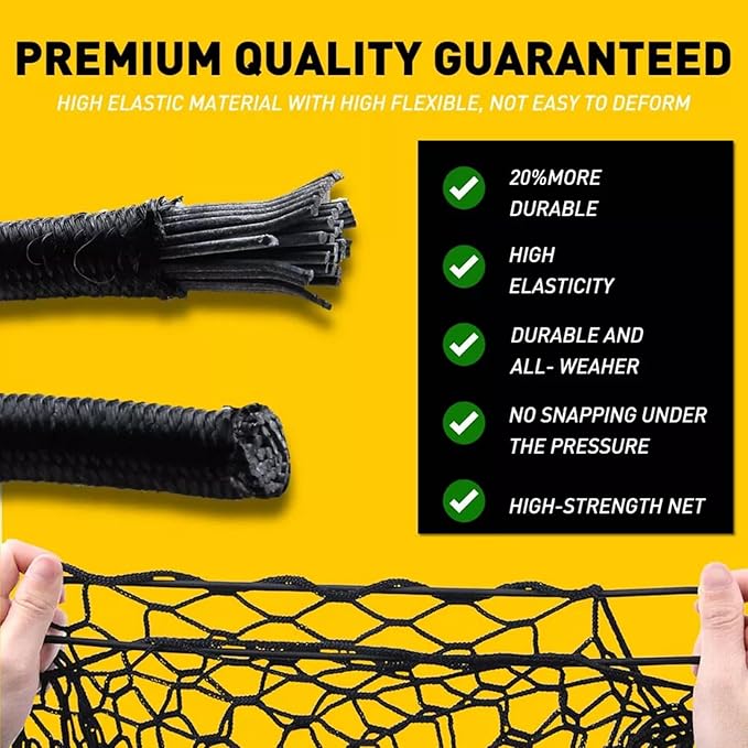 for Subaru Outback Envelope Style Truck Bed Cargo Net - Fits 2013-2024 2025 2026 Outback Accessories Cargo Net for Pickup Truck Bed - Heavy Duty Carabiners