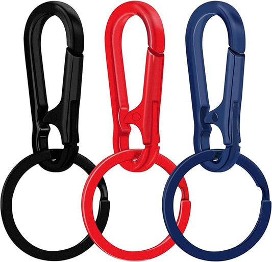 Metal Keychains for Women Men, Key Chain Ring Clip Holder Organizer for Home Car, Cut Keyring Accessories