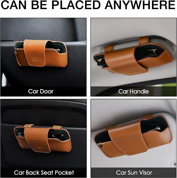 Sunglass Holder for Car Visor Glasses Case Non-Slip Clip Universal for Sunglasses Eyeglasses Car Interior Accessory