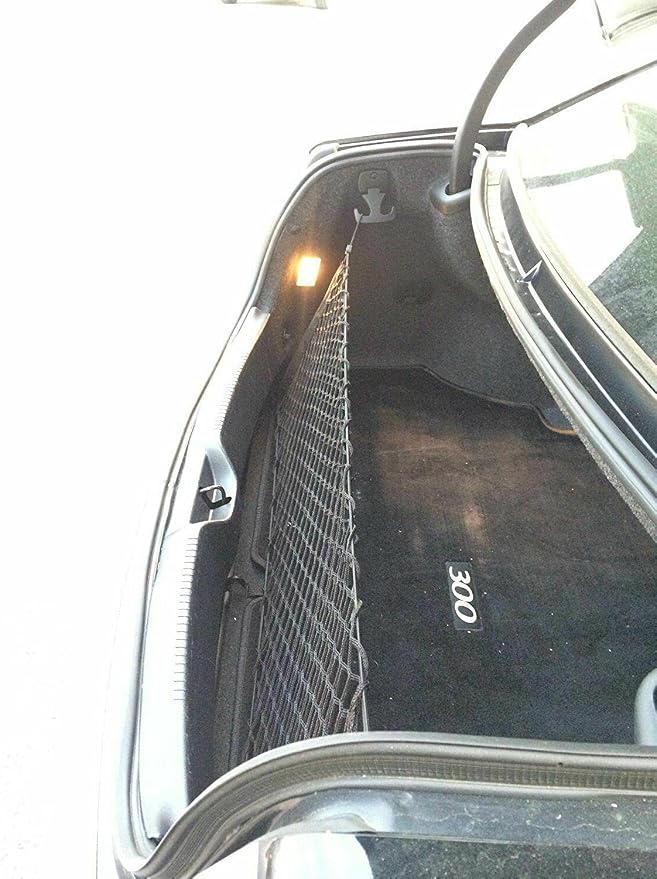 Trunk Organizer for Chrysler 300 2011-2019 – Mesh Car Trunk Organizer – Cargo Net for Sedans – Nylon Mesh Netting – Compatible with Chrysler 300 2011-2019