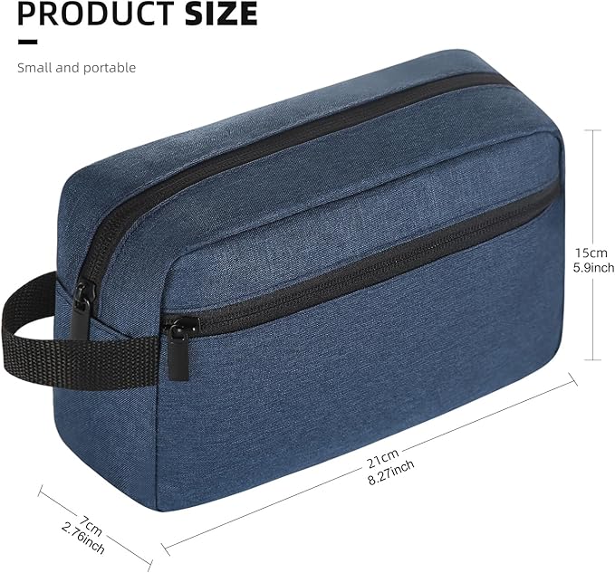 Icramsy Travel Toiletry bag Toiletry bag for women men Hanging Cosmetic bag Travel accessories for Women Men (Navy blue)