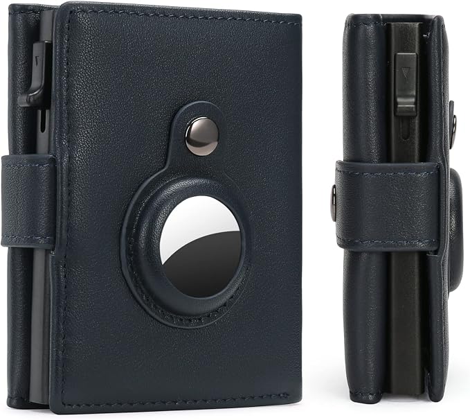 FALAN MULE Wallet for Men Genuine Leather AirTag Wallet RFID Blocking Credit Card Holder Minimalist Wallet with Gift Box