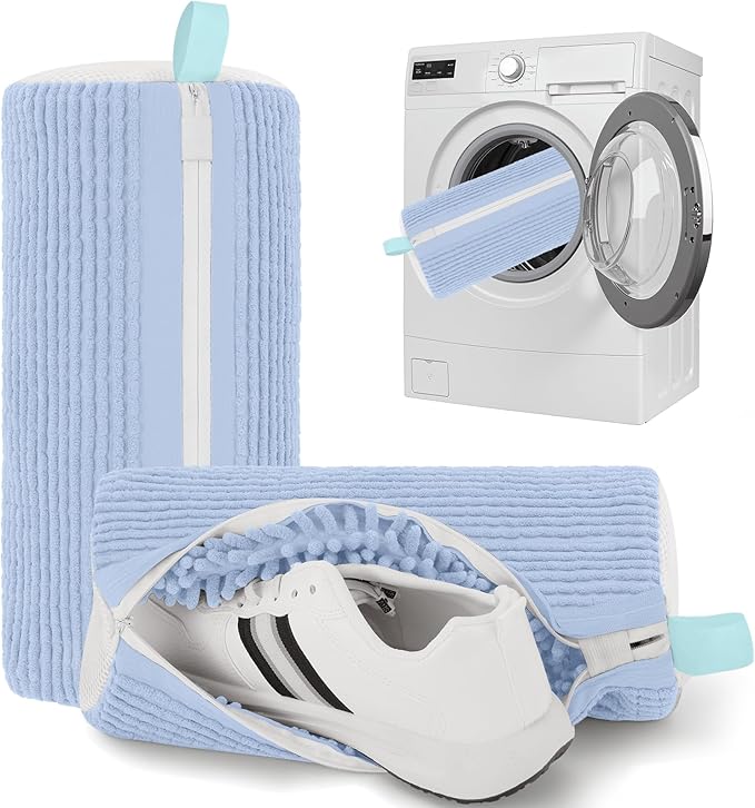 Shoe Washing Machine Bag Shoe Laundry Bags for Sneakers Reusable 2pc Shoes Cleaning Bags 360° Deep Clean for All Shoes Types With Invisible Zipper