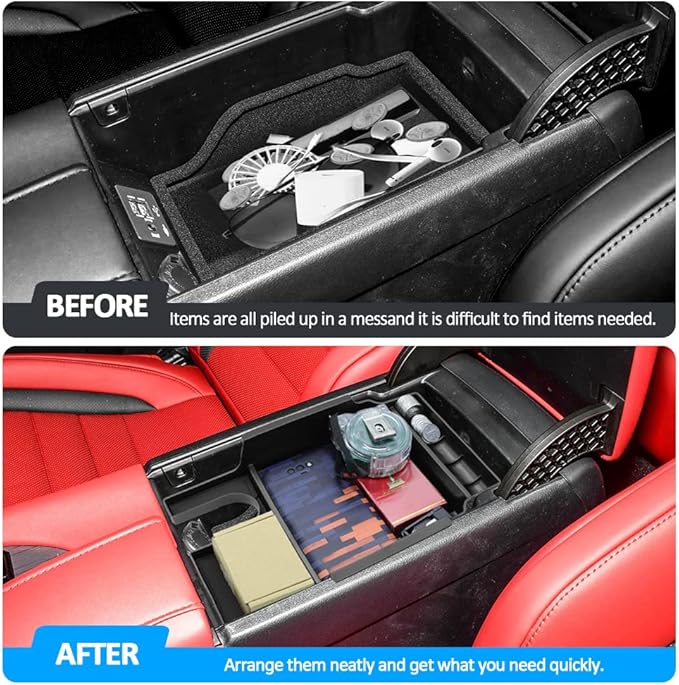 Compatible with Center Console Organizer Lexus 2016 2017 2018 2019 2020 2021 2022 RX RX200t RX350 RX400h RX450h Accessories Armrest Box Secondary Storage Box Insert Tray