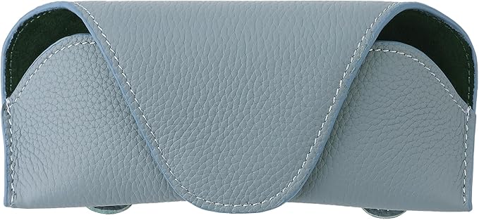 Magnetic Sunglass Holder for Car Visor Clip, Leather Car Glasses Holder, Visor Accessories Eyeglasses Holder Glasses Storage Case (02-Blue)