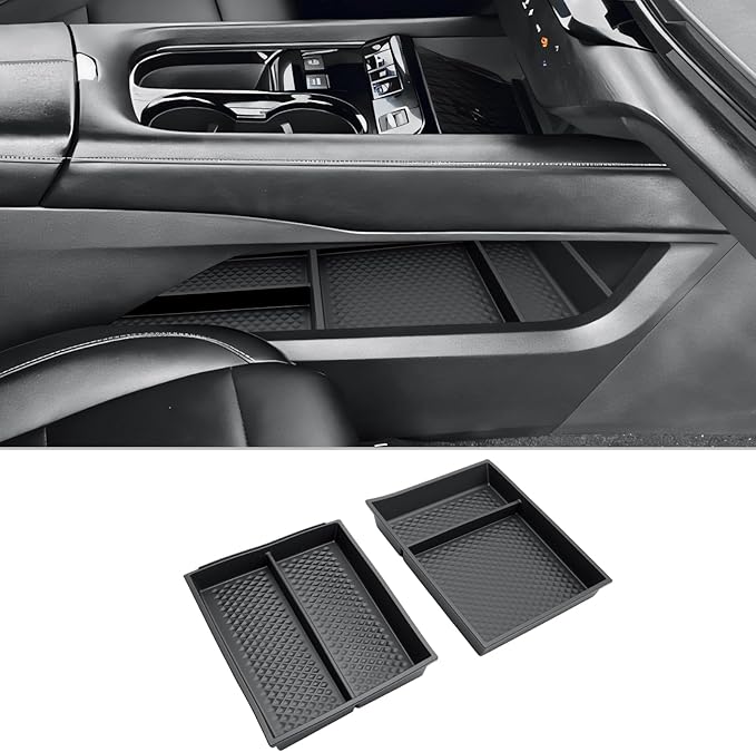 CDEFG 2Pcs for 2025 2026 Murano Center Console Organizer for 2025 2026 Murano Accessories Lower Console Organizer Tray Armrest Storage Box