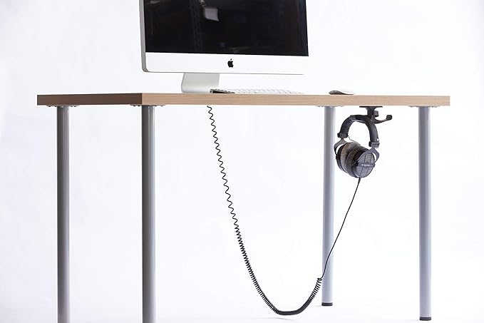 Elevation Lab The Anchor Pro - Extra Strong Under-Desk Headphone Stand Mount with Built-in Cord Management