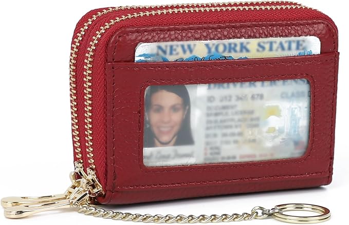 imeetu Rfid Credit Card Holder,Genuine Leather Businese Card Case,Rfid Blocking Wallet for Women & Men