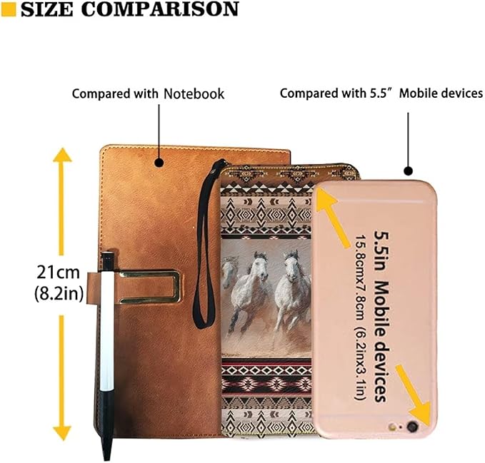 Bulopur Western Horse Wristlet Wallet for Women Teen Girls Blocking Credit Card Holder PU Leather Phone Wallet Clutch Large Capacity Ladies Travel Purse