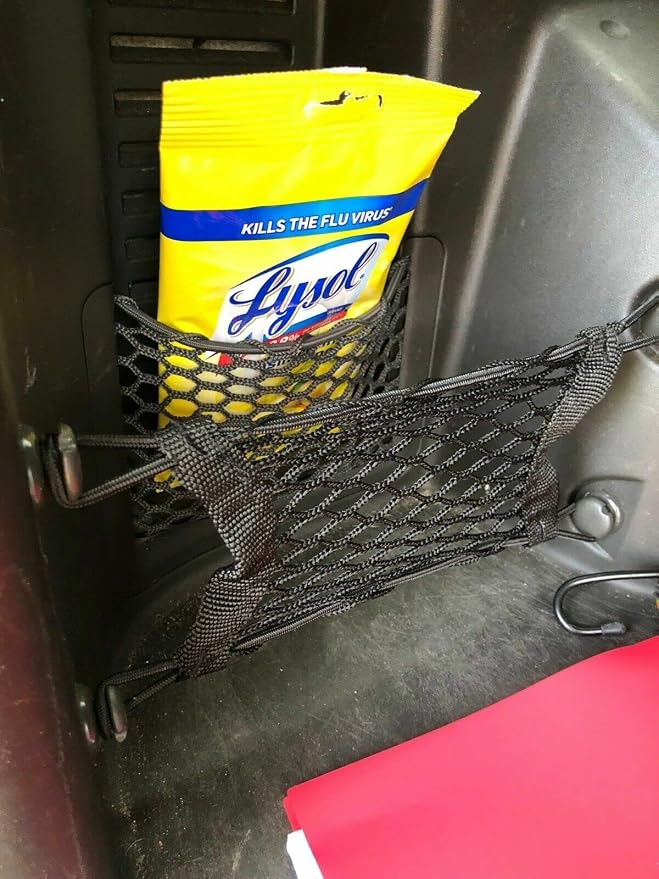 Rear Trunk Organizer Cargo Net for Nissan Xterra 2005-2015 - Left Side Cargo Net for SUV - Premium Mesh Small Grid Organizer Vehicle Carrier Storage – Compatible with Nissan Xterra