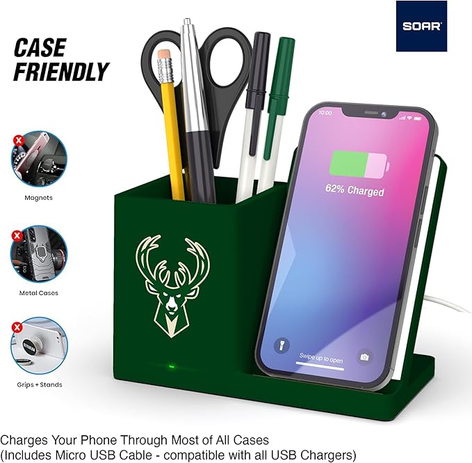 ?ŽSOAR Wireless Charger and Desktop Organizer