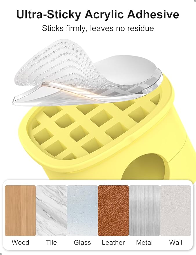 6 Pack Magnetic Cable Clips [1s Open/Lock], Laitver Cord Organizer Holder Strong Adhesive Desk Cable Management- Organize Charging Cords Neatly for Home, Office, Car,Desk, Nightstand-Cream Yellow