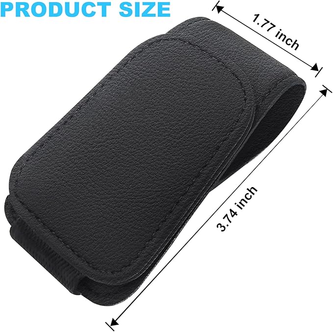 TCJJ Sunglasses Holders for Car Visor,Car Magnetic Glasses Holder Leather Sunglasses Clip and Ticket Card Clip Suitable for Car Interior Visor and Different Size Eyeglasses